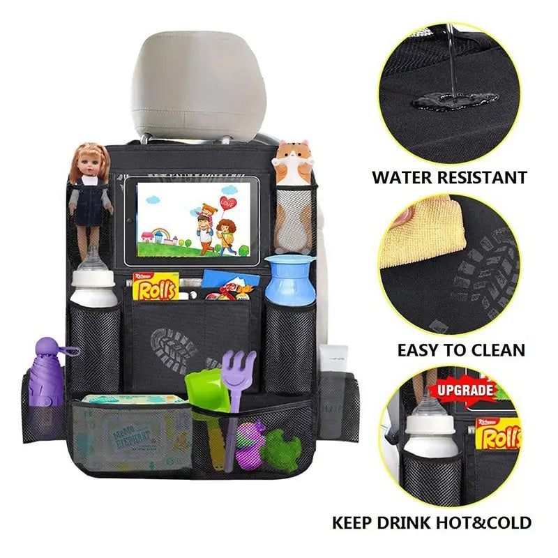 The Drop Car Seat Back Organiser — Tablet Holder & Storage