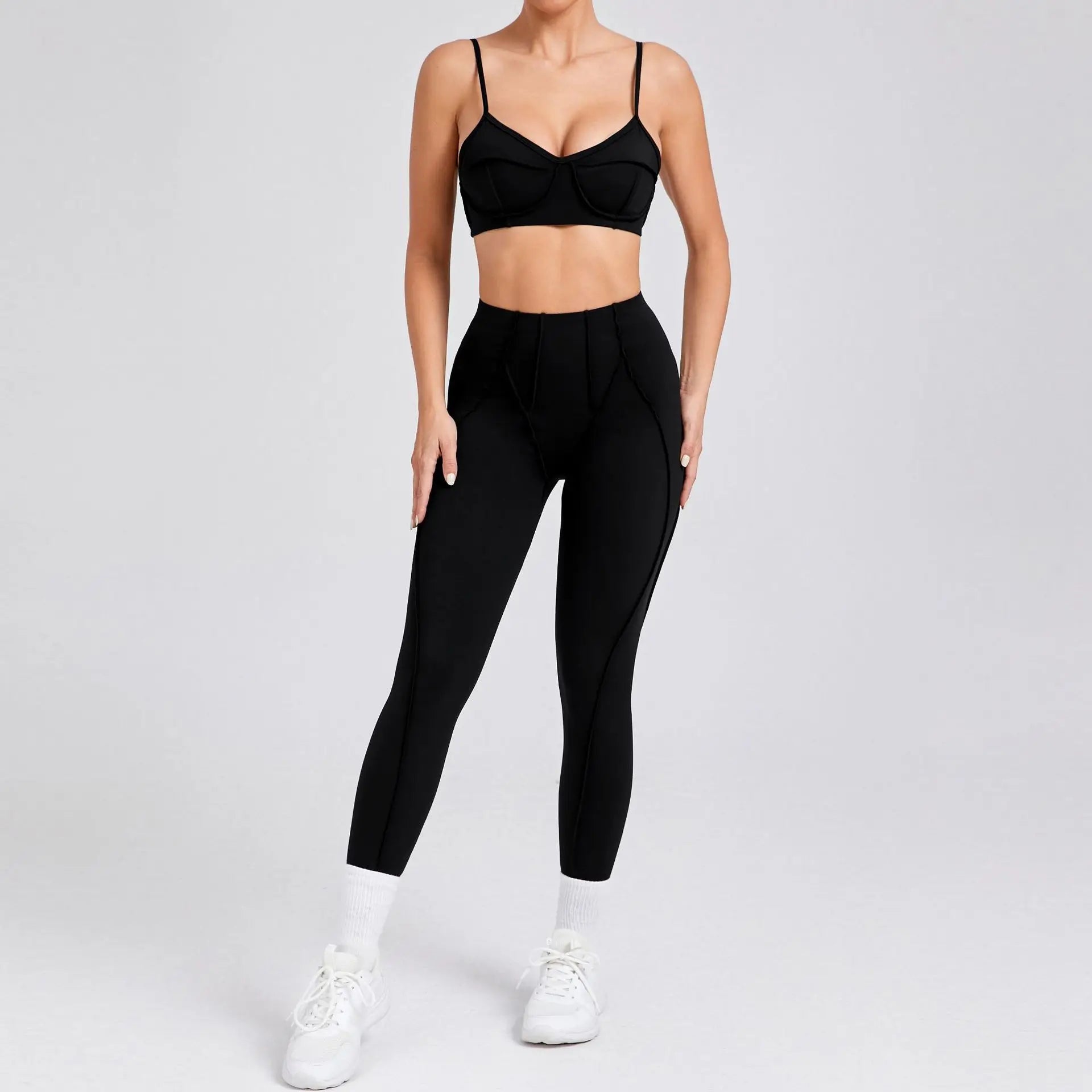 The Drop Women's Yoga Set | Sports Bra, Leggings & Tracksuit