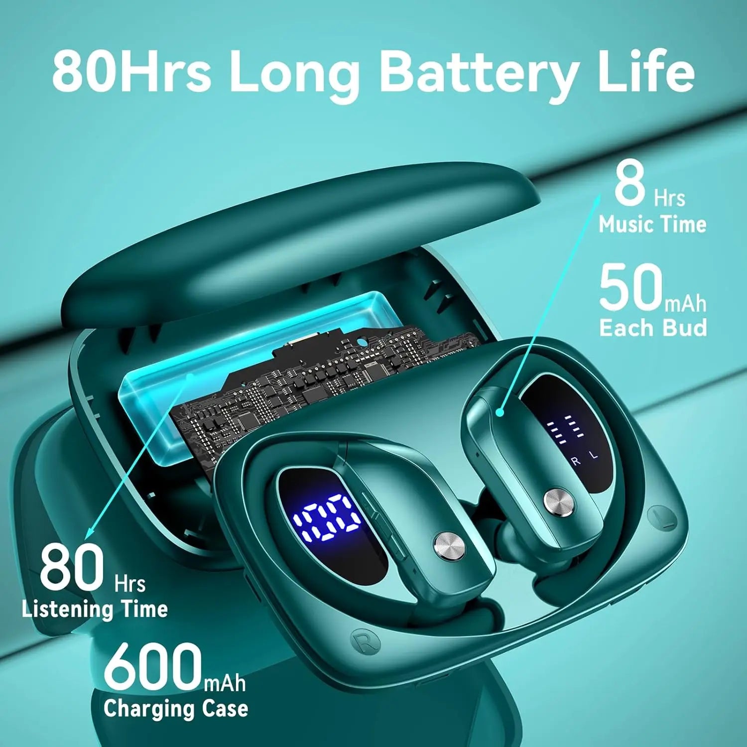 The Drop Pro Wireless Earbuds — 80H Playtime
