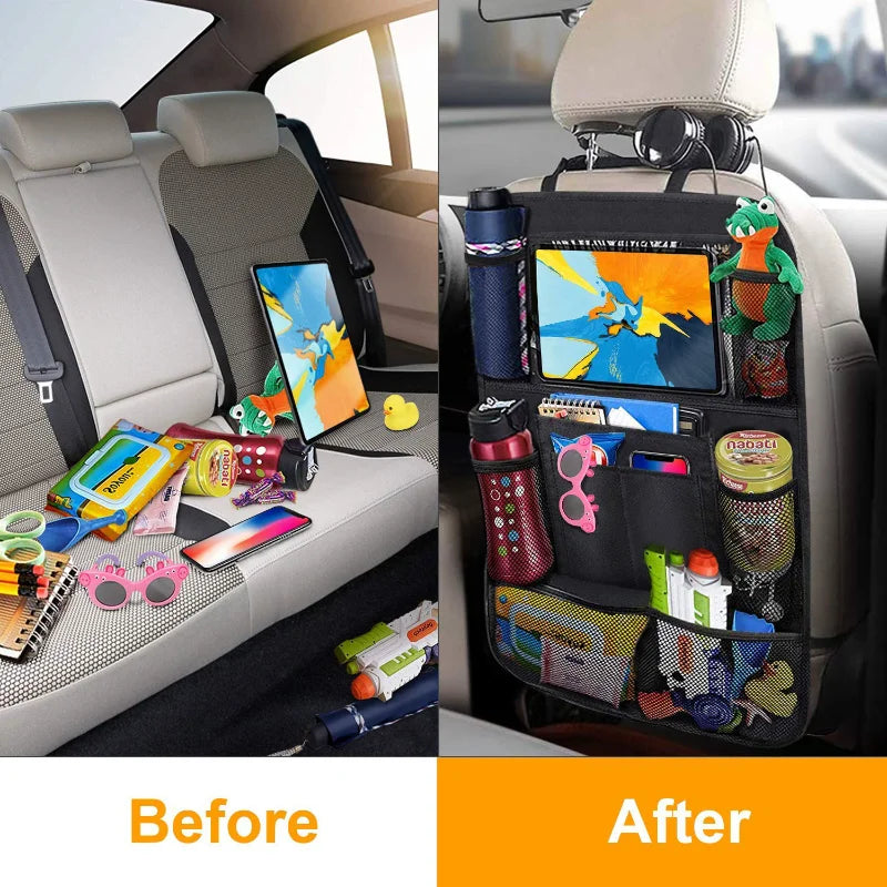 The Drop Car Seat Back Organiser — Tablet Holder & Storage