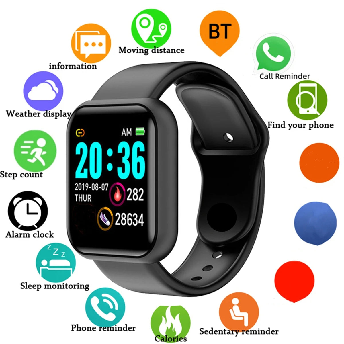 The Drop Smartwatch — Fitness & Message Tracker