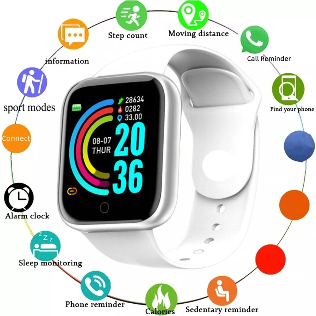 The Drop Smartwatch — Fitness & Message Tracker