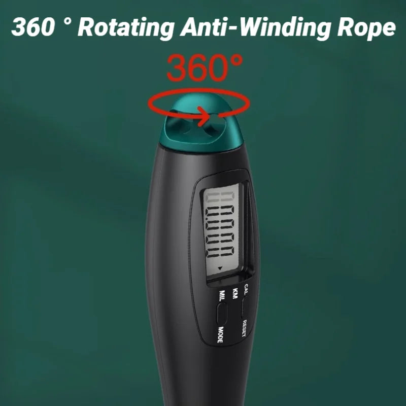 The Drop Counting Jump Rope — Steel Skipping Rope with Rep Counter