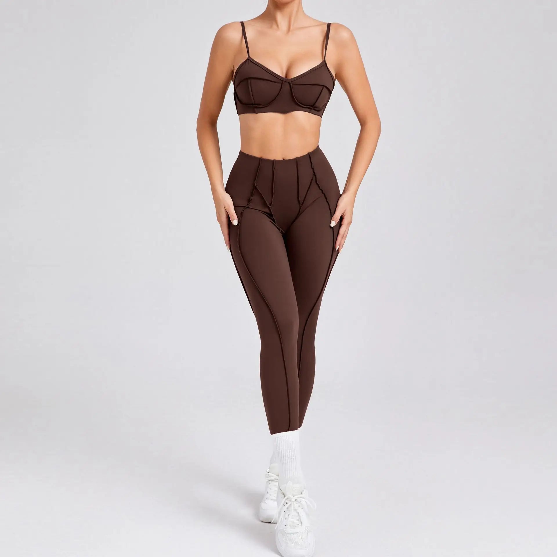 The Drop Women's Yoga Set | Sports Bra, Leggings & Tracksuit