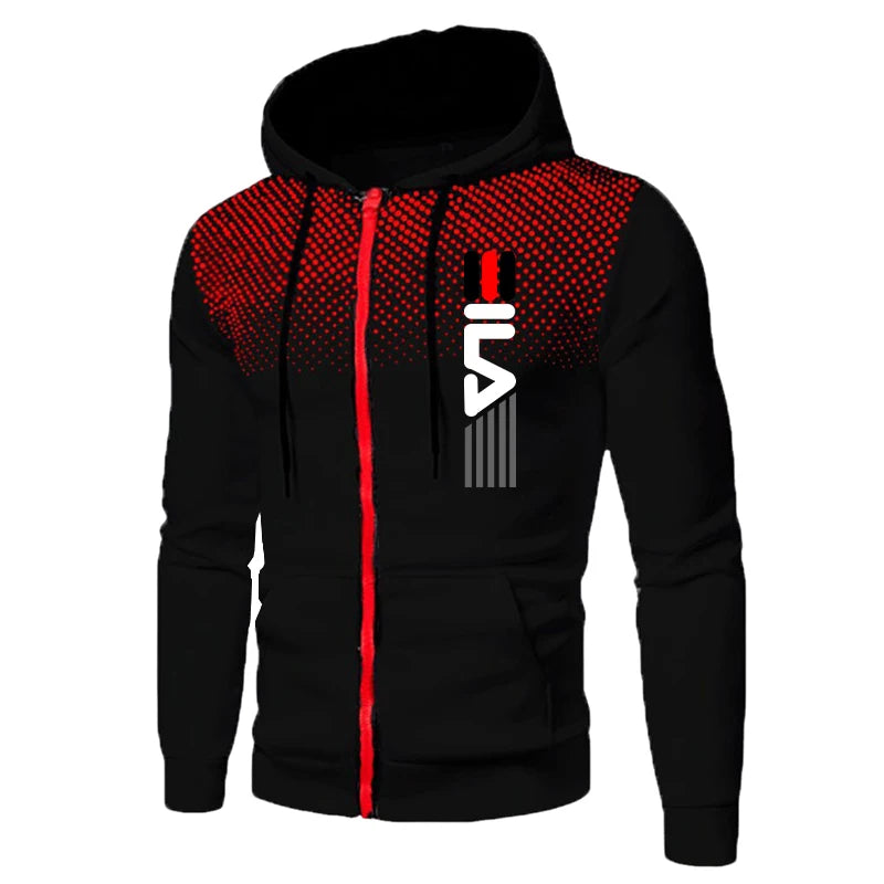 Mens Tracksuit Set Zipper Hoodie with Joggers Athletic Sportswear Gym Workout Outfit Urban Casual Autumn Training Sports Suit
