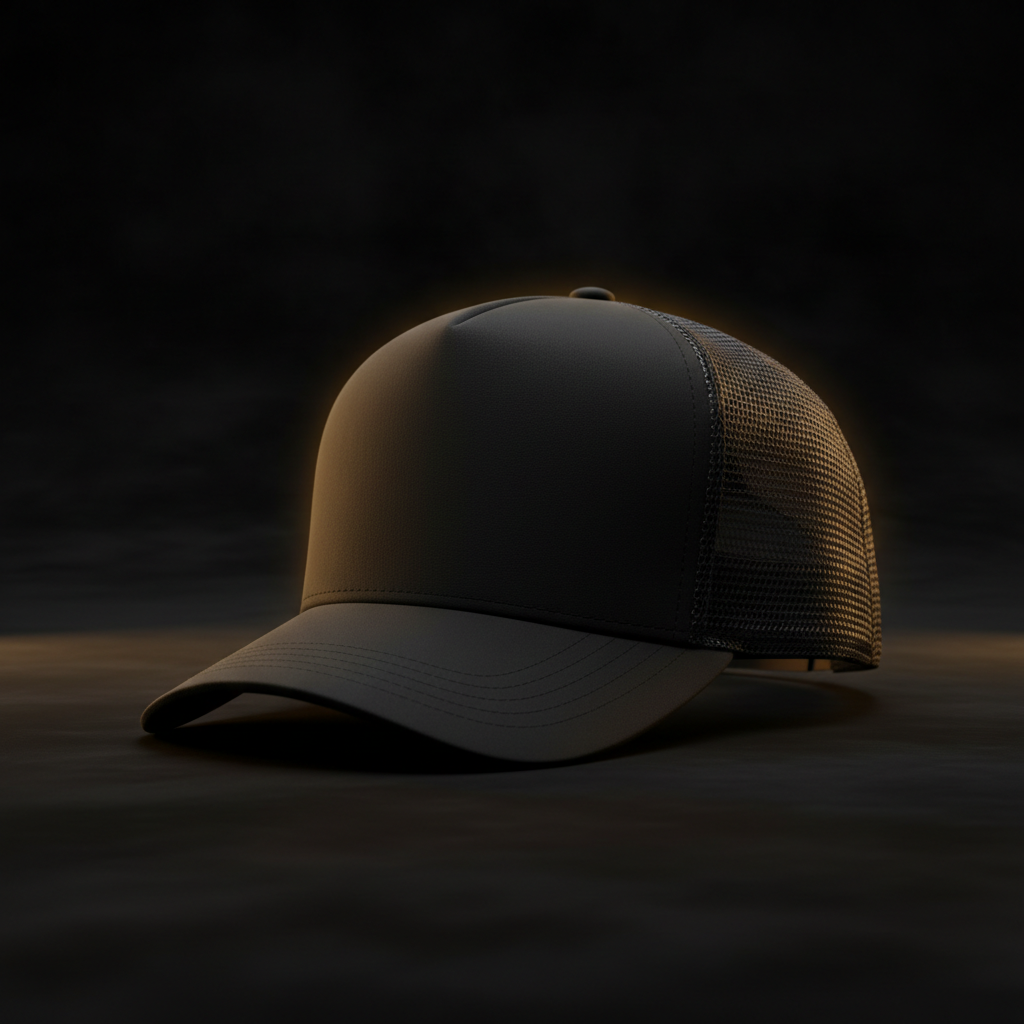 Blank Black Trucker Cap