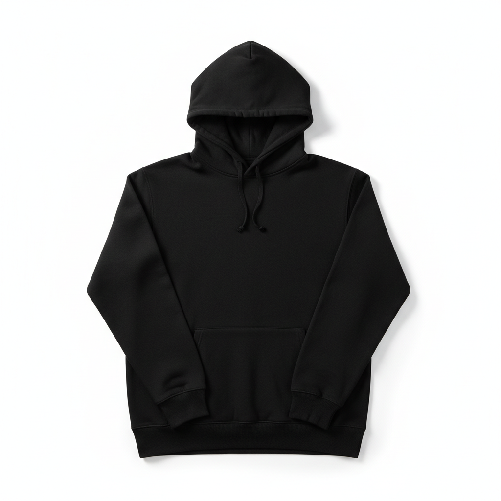 Plain Black Hoodie - GL Clothing